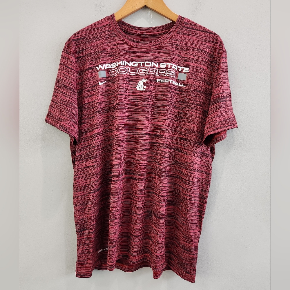 Nike Dri-Fit Velocity Legend Shirt Washington State Cougars Football Men's Large